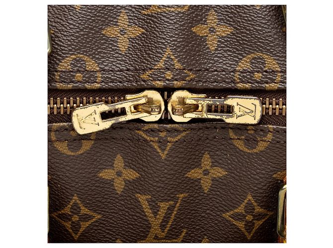 Louis Vuitton Vintage Monogram Canvas Keepall Bandouliere 55 Duffle Braun - Ansicht 9