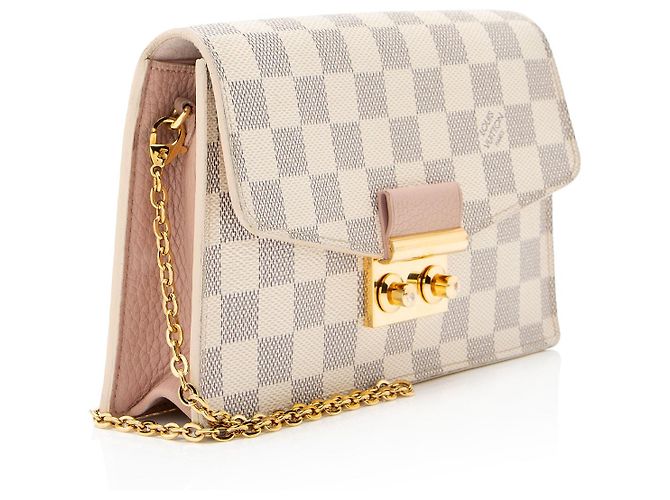 Portafoglio a catena Louis Vuitton Damier Azur Croisette Blu - vista 2