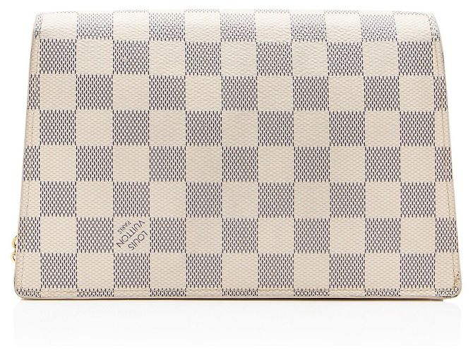 Portafoglio a catena Louis Vuitton Damier Azur Croisette Blu - vista 3