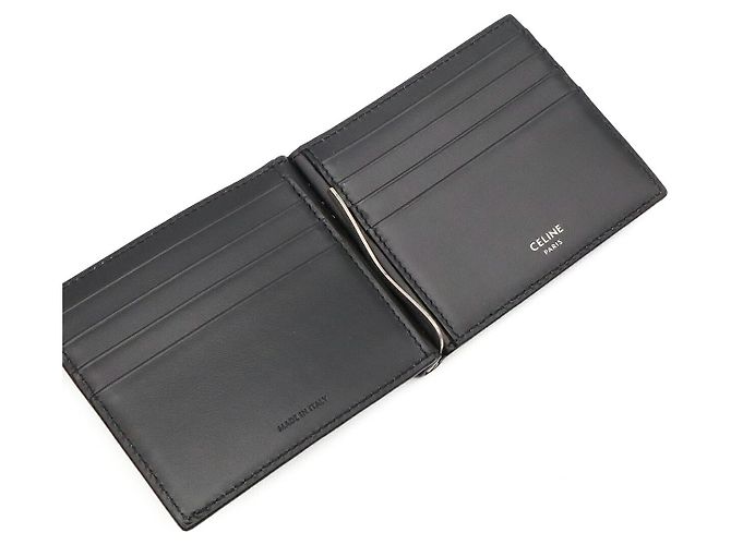 Céline Porta-moedas com clipe de dinheiro bi-fold Celine Triomphe Multicor - vista 6