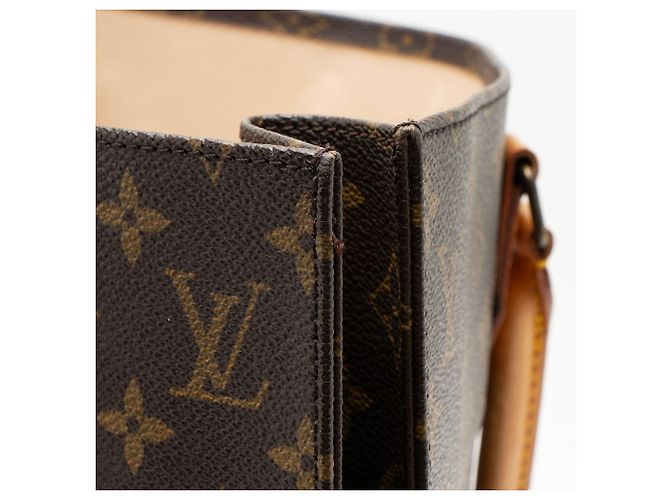Louis Vuitton Vintage Monogram Canvas Sac Plat Tote Brown - view 10