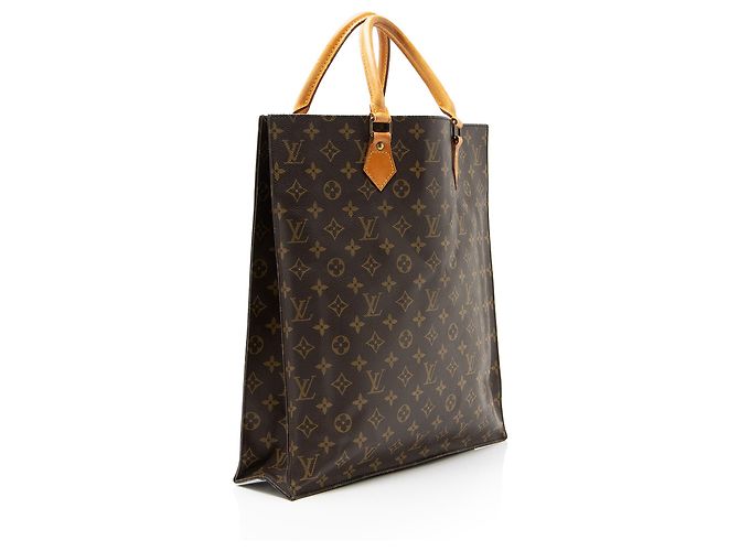Louis Vuitton Vintage Monogram Canvas Sac Plat Tote Brown - view 2