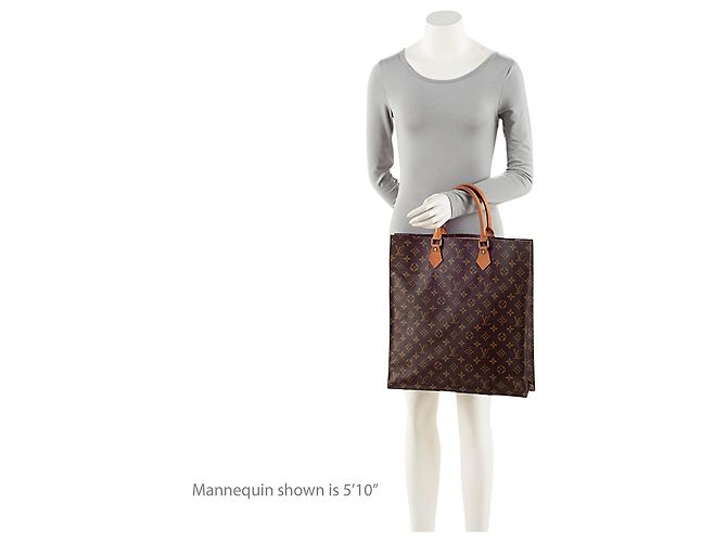 Louis Vuitton Vintage Monogram Canvas Sac Plat Tote Brown - view 5