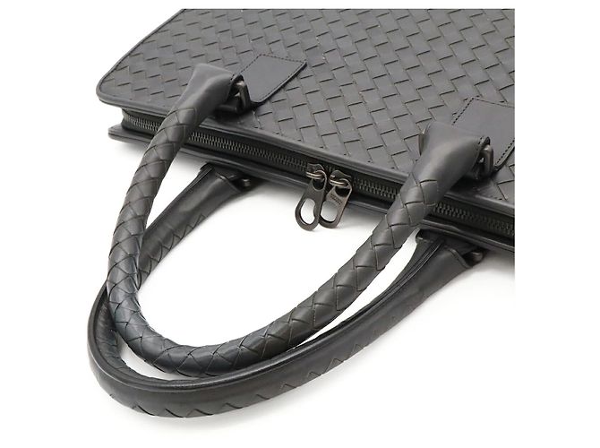 Pasta Bottega Veneta Intrecciato Cinza - vista 4
