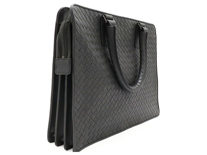 Pasta Bottega Veneta Intrecciato Cinza - vista 6