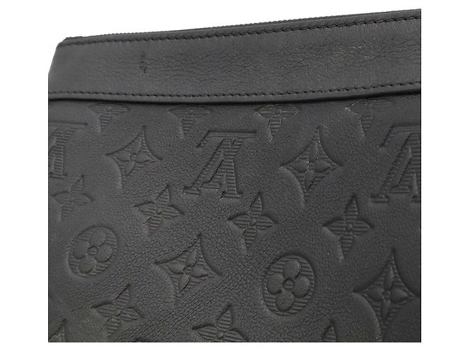 Louis Vuitton Monogram Shadow Pochette To Go Clutch Schwarz - Ansicht 7