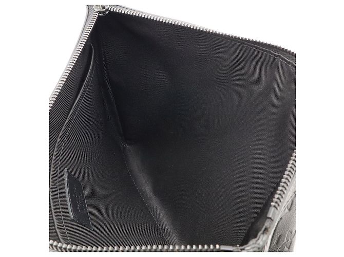 Louis Vuitton Monogram Shadow Pochette To Go Clutch Schwarz - Ansicht 8