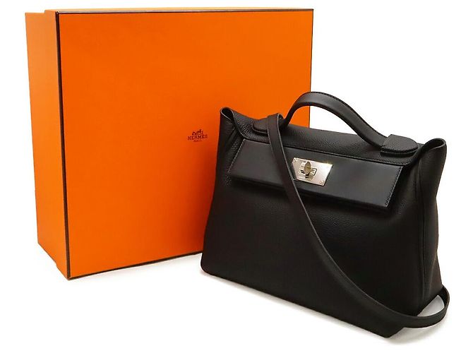 Hermès Borsa Hermes 24/24 29 in pelle Togo Nero - vista 9