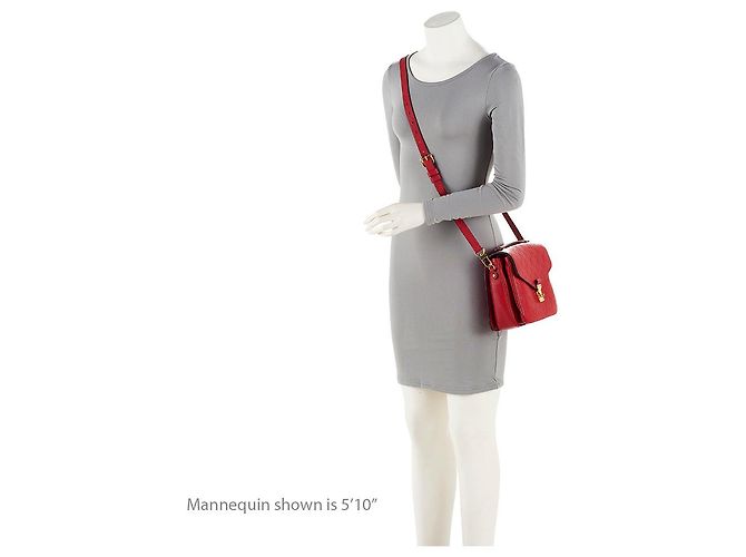 Bolsa de Ombro Louis Vuitton Monogram Empreinte Pochette Metis Vermelho - vista 5