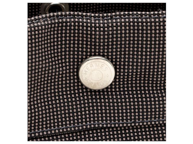 Hermès Borsa Tote Hermes Vintage Canvas Herline MM Nero - vista 10