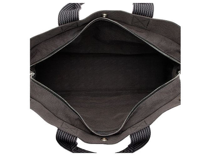 Hermès Borsa Tote Hermes Vintage Canvas Herline MM Nero - vista 6