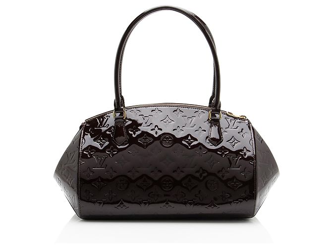 Borsa Satchel Louis Vuitton Monogram Vernis Sherwood GM Rosso - vista 3