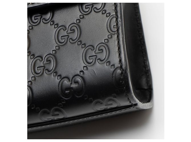 Padlock Bolso de hombro pequeño Gucci Guccissima de piel con candado Negro - vista 10