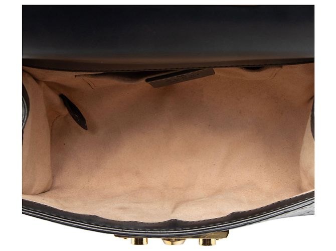 Padlock Bolso de hombro pequeño Gucci Guccissima de piel con candado Negro - vista 7