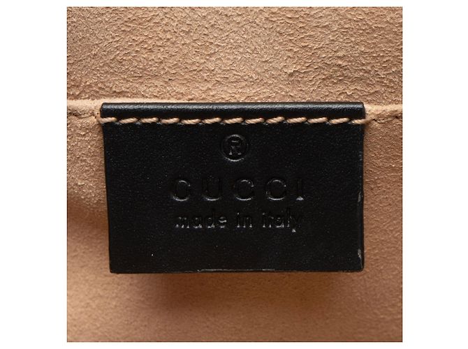 Padlock Bolso de hombro pequeño Gucci Guccissima de piel con candado Negro - vista 8