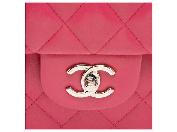 Gabrielle Chanel Classic Jumbo Double Flap Tasche aus Lammleder Pink - Ansicht 9