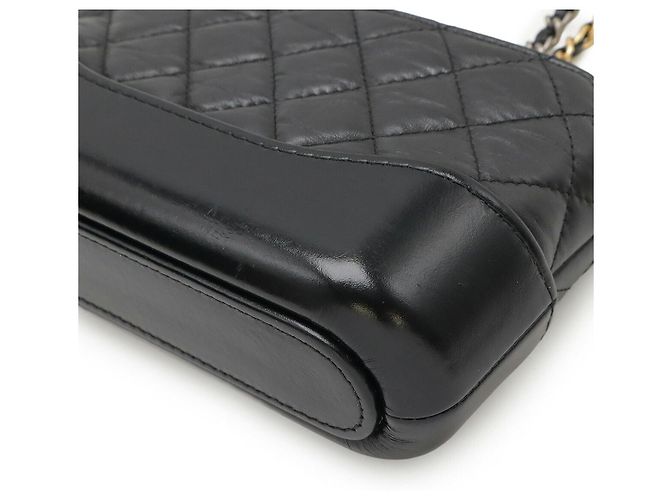 Chanel Gabrielle Matelassé Chain Shoulder Bag Black - view 3