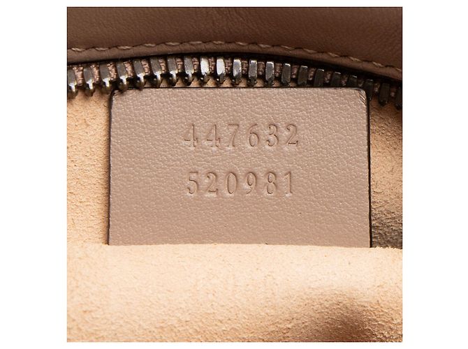 Borsa Small Camera GG Marmont in pelle matelassé Gucci Marrone Beige - vista 6