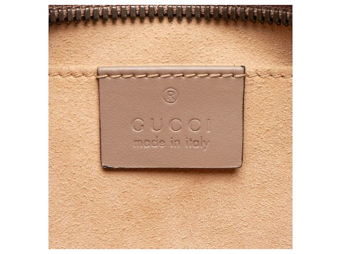Borsa Small Camera GG Marmont in pelle matelassé Gucci Marrone Beige - vista 8