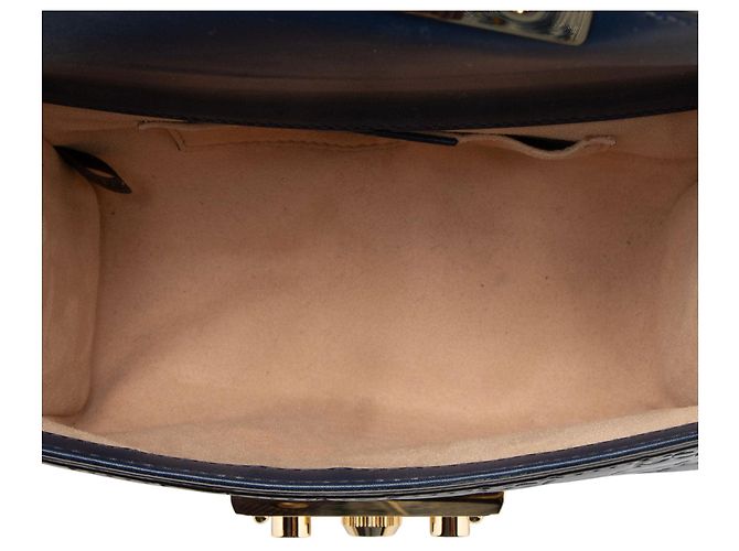 Padlock Borsa a spalla piccola Gucci Guccissima in pelle con lucchetto Blu - vista 7