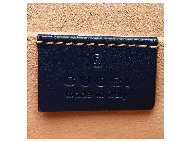 Padlock Borsa a spalla piccola Gucci Guccissima in pelle con lucchetto Blu - vista 8