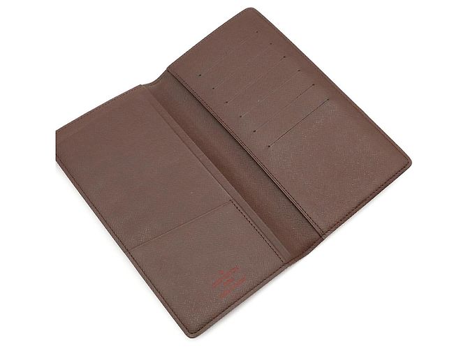 Portefeuille Long Fold Louis Vuitton Damier Marron - vue 4