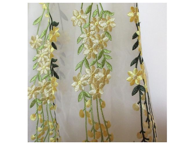 Autre Marque Saia de organza bordada Chesty Amarelo - vista 3