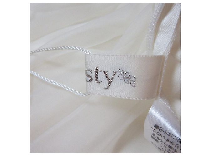 Autre Marque Saia de organza bordada Chesty Amarelo - vista 6