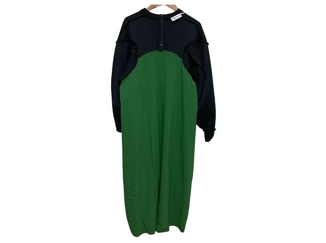 Autre Marque abito nagonstans circle-sleeves Nero Verde - vista 6