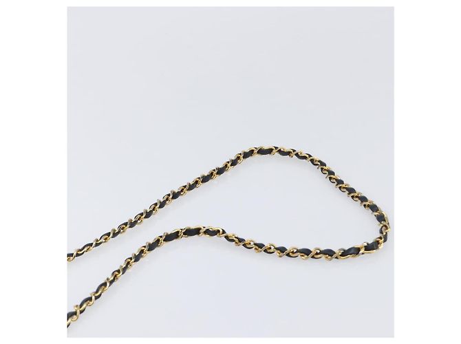 CHANEL Matelasse Chain Shoulder Bag Lamb Skin Black Gold Tone CC - vista 14