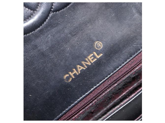 CHANEL Matelasse Chain Shoulder Bag Lamb Skin Black Gold Tone CC - vista 22