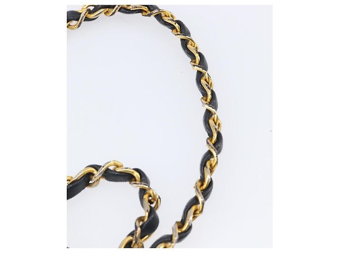 CHANEL Matelasse Chain Shoulder Bag Lamb Skin Black Gold Tone CC - vista 8