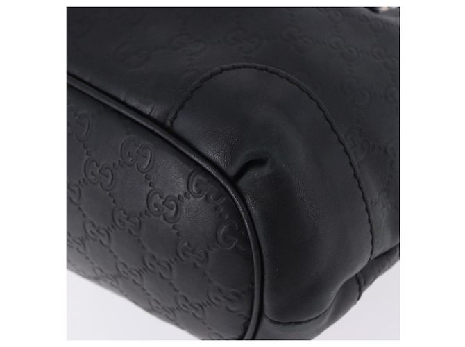GUCCI GG Canvas Guccissima Sukey Hand Bag Leather Black Gold 247902 - vista 24