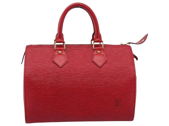 LOUIS VUITTON Epi Speedy 25 Hand Bag Castilian Red M43017 LV - vista 13