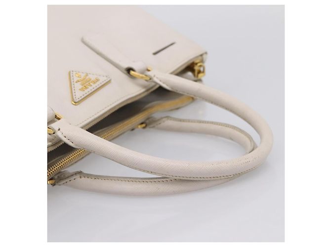 PRADA Galleria Handtasche Saffiano-Leder White Gold - Ansicht 7