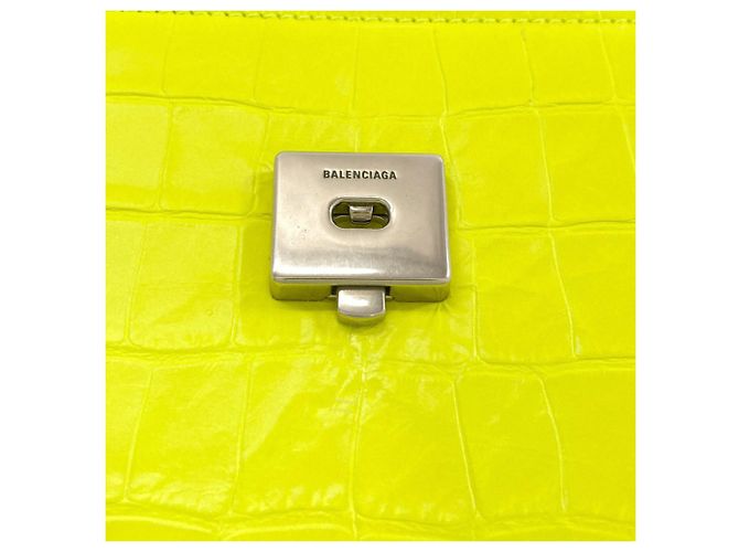 Borsa a tracolla Gossip Balenciaga in pelle gialla Giallo - vista 11