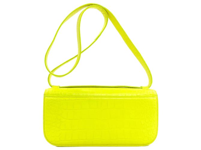 Borsa a tracolla Gossip Balenciaga in pelle gialla Giallo - vista 2