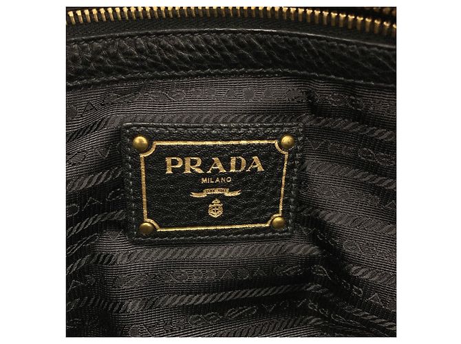 Sac Tote 2-Way en cuir Prada Noir - vue 5