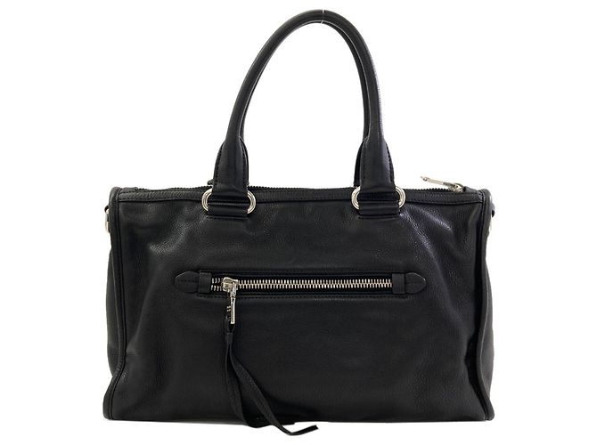 Prada 2-Way Tote Bag aus schwarzem Leder - Ansicht 2