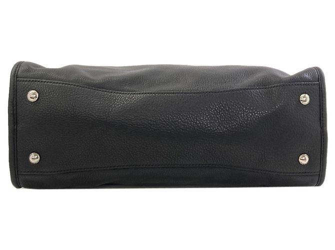 Prada 2-Way Tote Bag aus schwarzem Leder - Ansicht 4