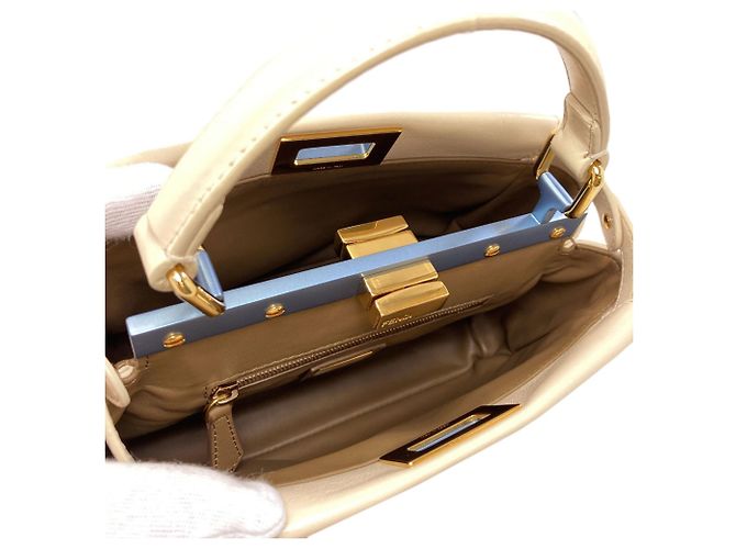 Fendi Peekaboo 2-Way Handtasche Weiß - Ansicht 5