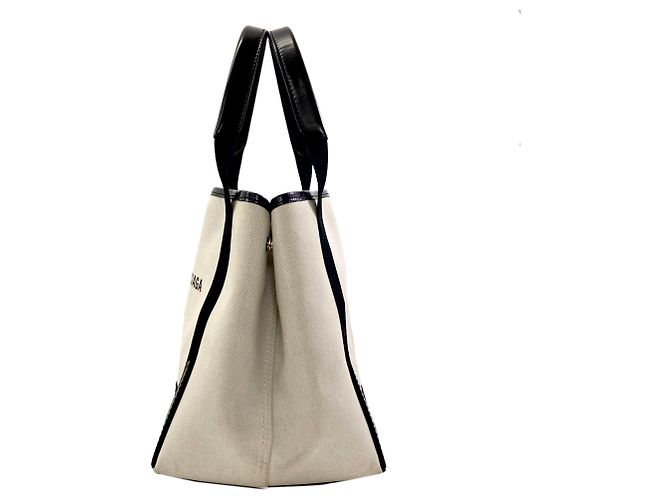 Borsa Cabas Balenciaga Navy Bianco - vista 3