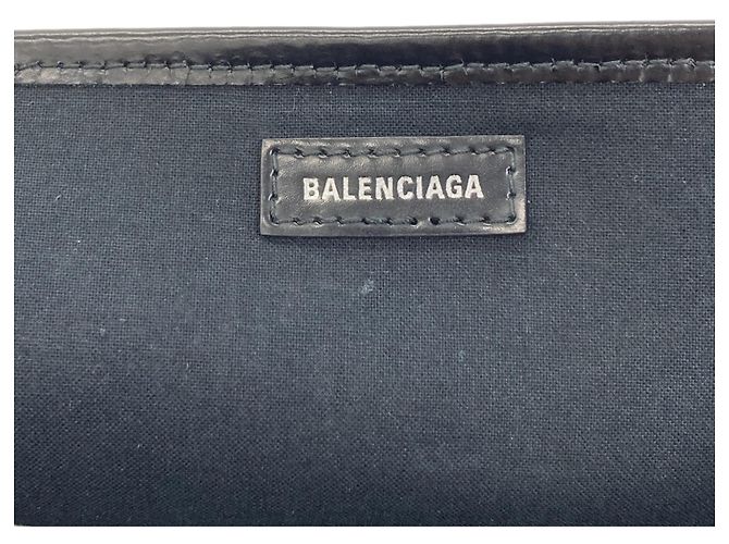 Borsa Cabas Balenciaga Navy Bianco - vista 6
