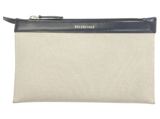 Borsa Cabas Balenciaga Navy Bianco - vista 7