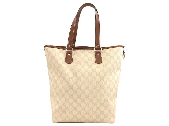 Gucci 189896 GG Plus Tote Bag Braun Roh - Ansicht 2