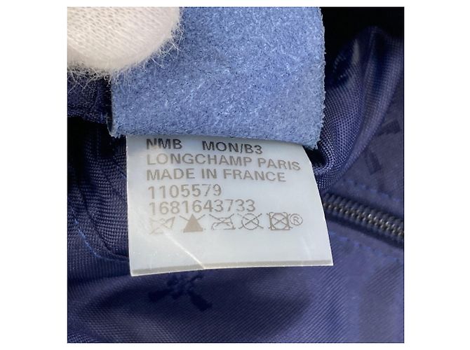 Longchamp Le Roseau Tote Bag Weiß Marineblau - Ansicht 7