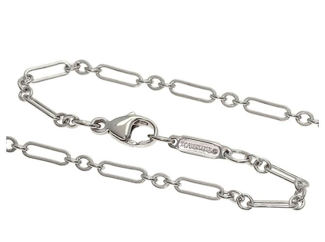 Autre Marque Collana Cuore con 3 Diamanti Tiffany & Co. in Oro Bianco 18K - vista 3