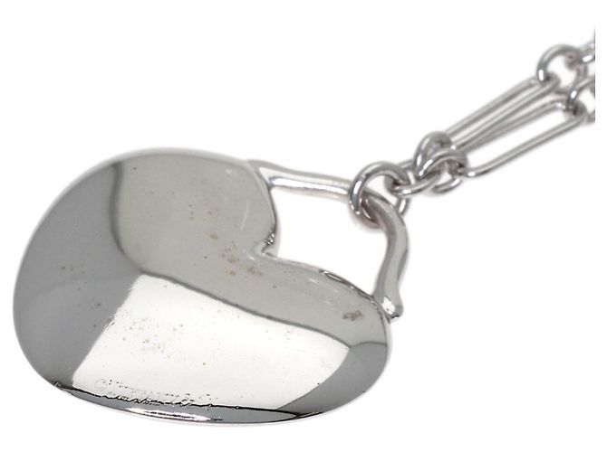 Autre Marque Collana Cuore con 3 Diamanti Tiffany & Co. in Oro Bianco 18K - vista 5