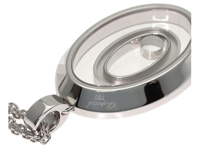 Collar Chopard Happy Spirit en Oro Blanco de 18K con Diamantes - vista 5
