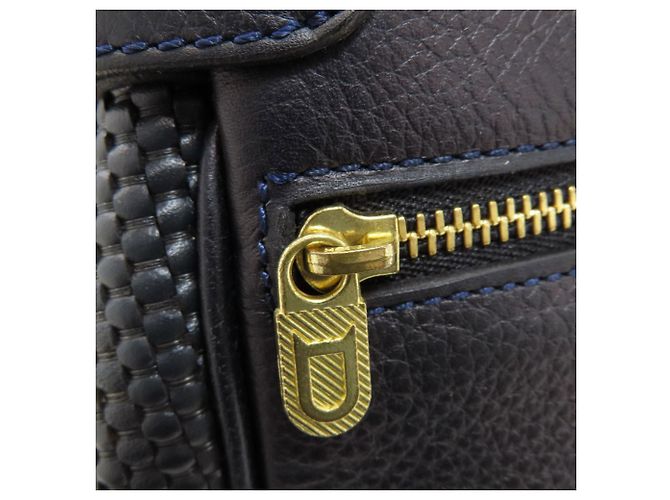 Bolso a rayas Delvaux Negro Azul Azul marino - vista 12